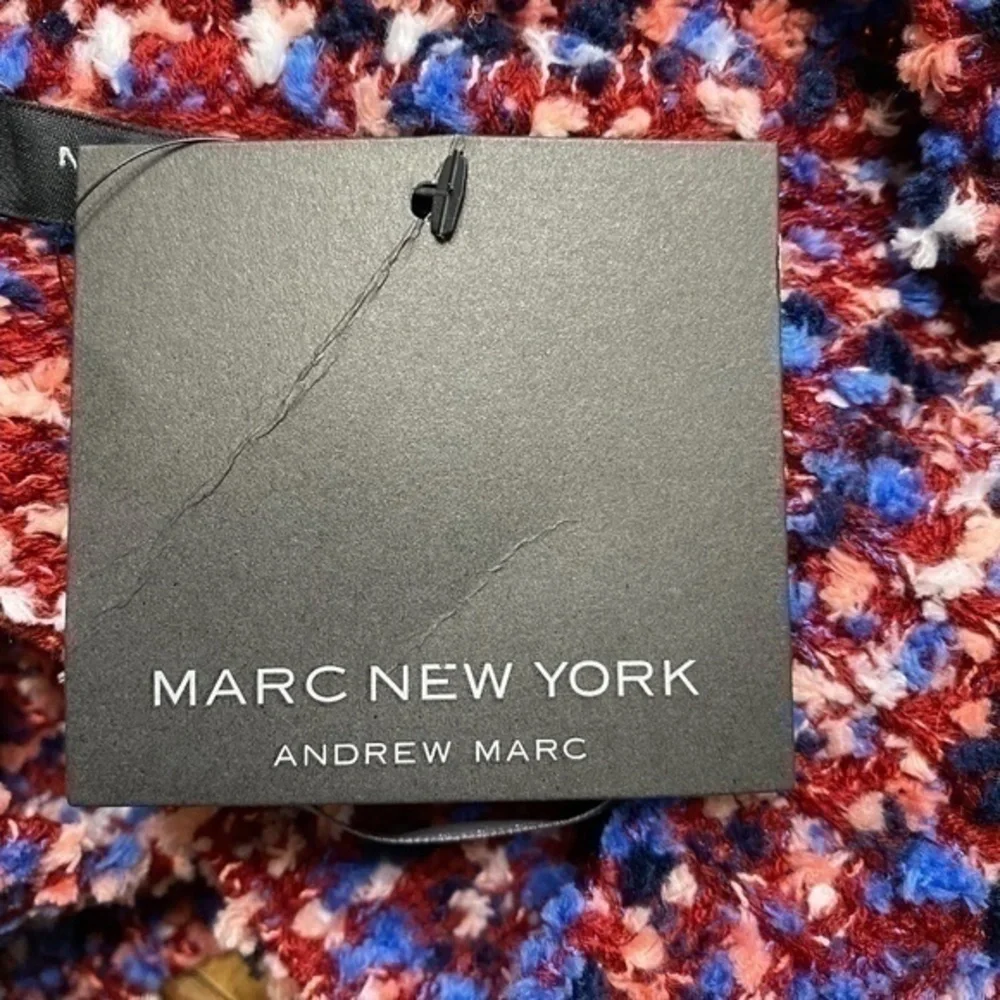 NWT Andrew Marc New York Button Down Multicolor Textured Cardigan Sweater Size M